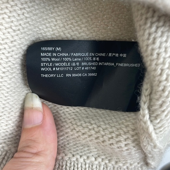 THEORY// Tricilor Brushed Intarsia Sweater - Picture 7 of 7